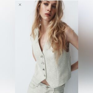 NWOT zara striped vest